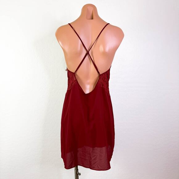 Calvin Klein Lace Babydoll Chemise Slip Mini Dress Nightie Sexy Lingerie Size L - Picture 7 of 12